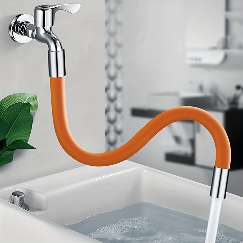 Rallonge de robinet flexible 360°-pour salle de bain et extérieur,cuisine,noir,avec  raccord