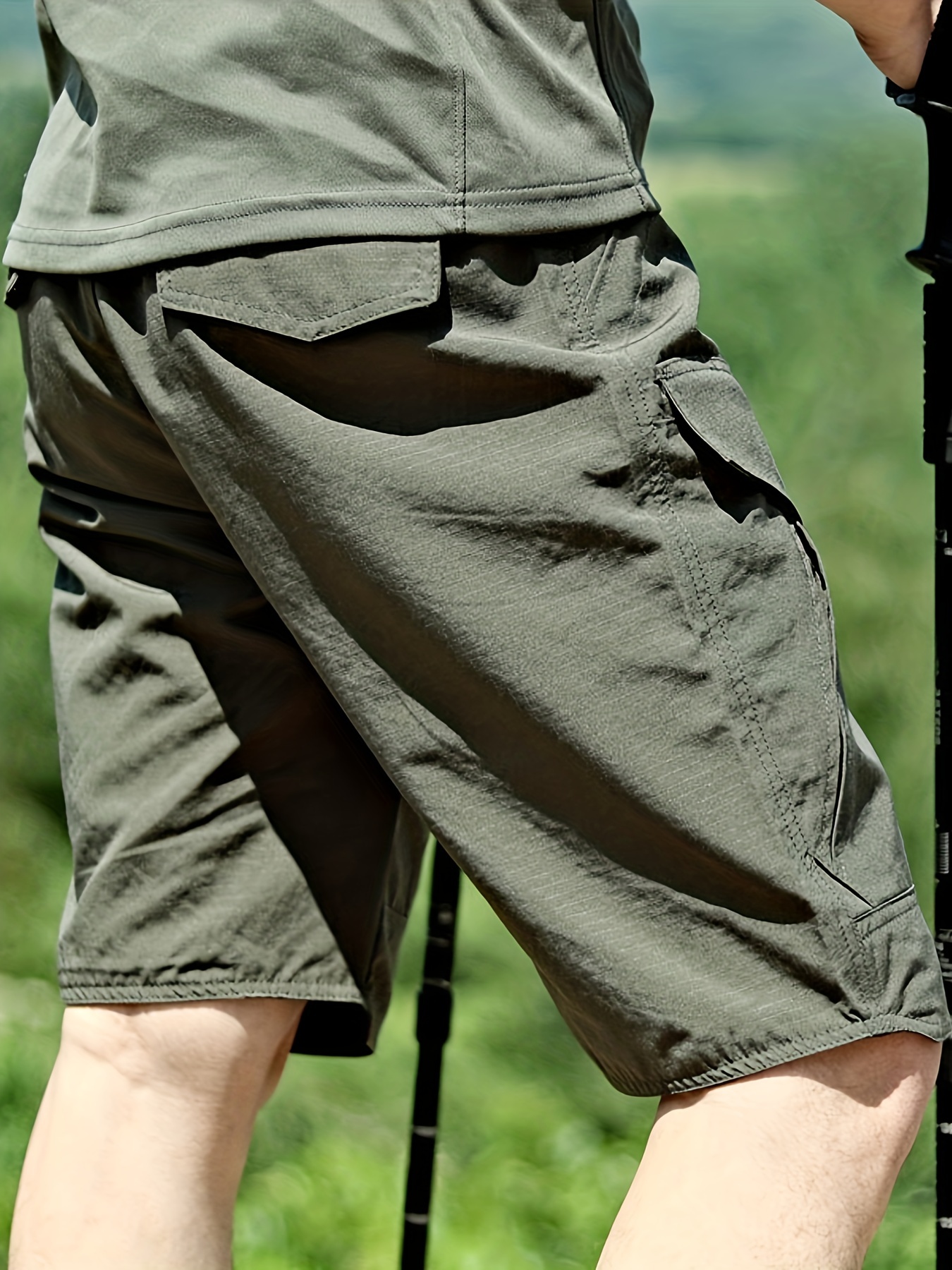 Breathable Men's Cargo Short Pants Flap Pocket Loose Trendy - Temu