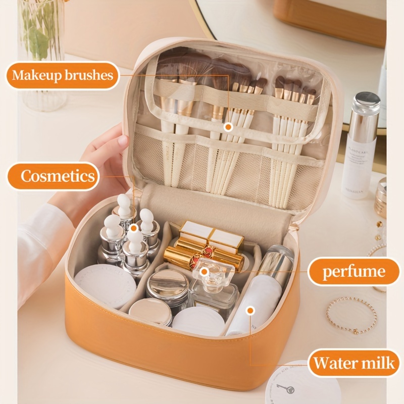 Portable Large Cosmetic Case Makeup Bag Storage Handle Organizer