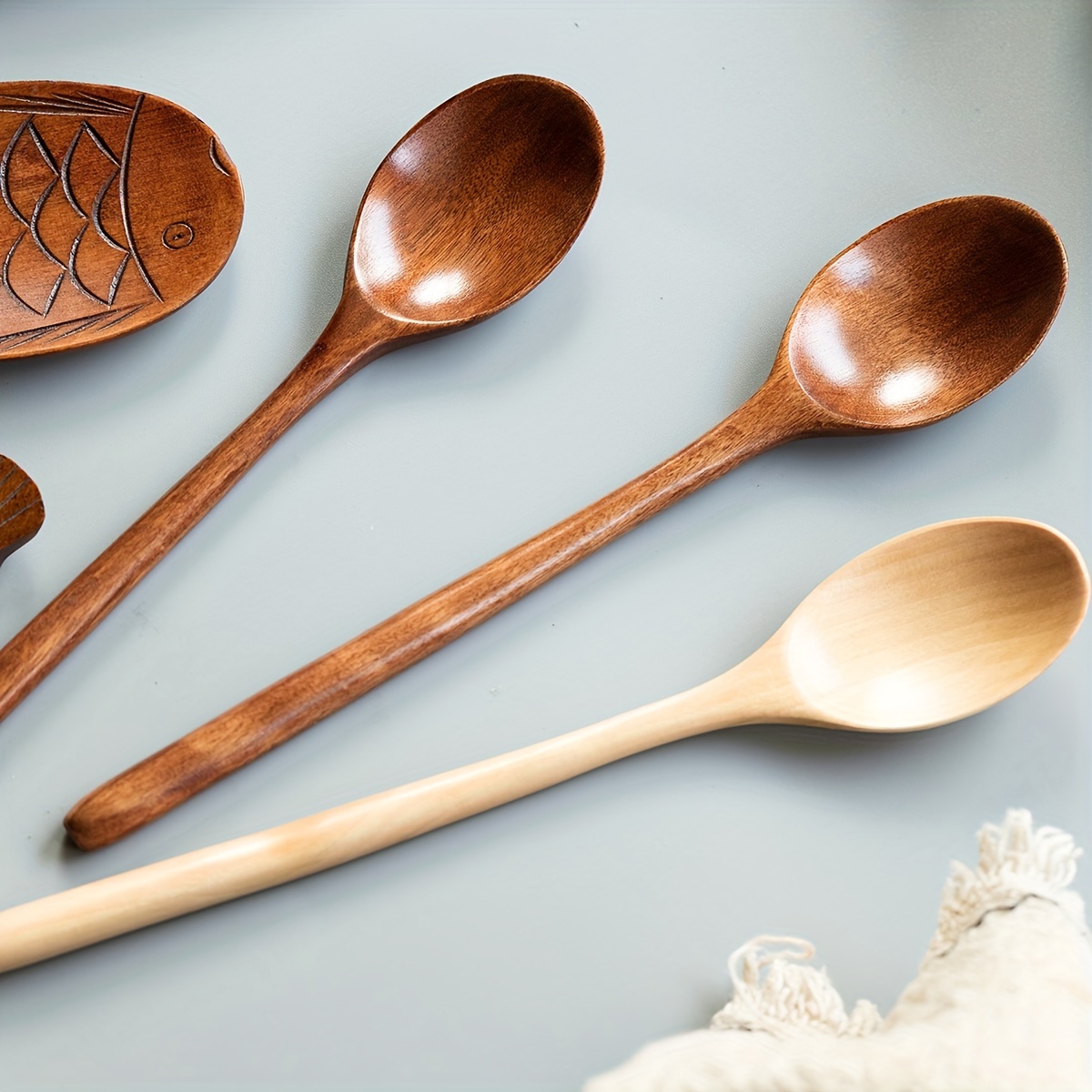 Wooden Soup Spoon Wooden Stirring Spoon Household Large Soup - Temu