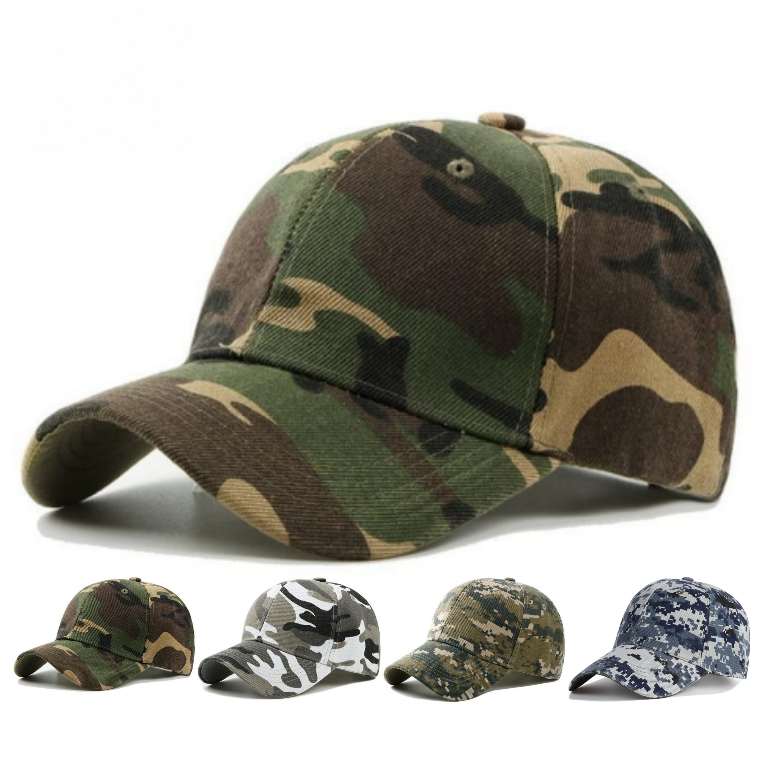 Dropship 1pc Men's Adjustable Cap; Camo Baseball Hunting Fishing