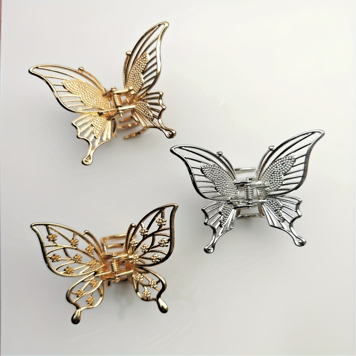 Butterfly Hair Claw Clips Metal Hair Clips, Bobby Pins, Hairpins Ponytail Holder Hair Accessories for Girls Women, Christmas Gifts,Temu