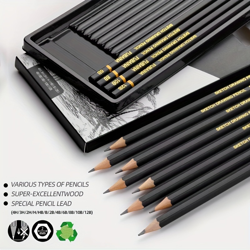 70Pcs Professional Drawing Sketch Pencil Set Artist Wood Sketch