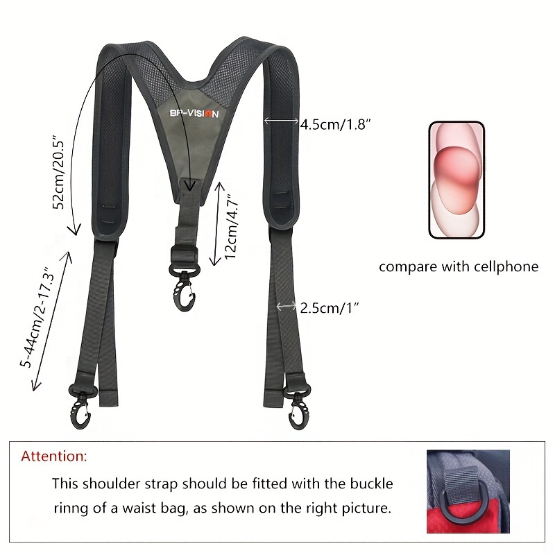 1pc Mens Tool Belt Suspenders Shoulder Straps Outdoor Hiking Waist