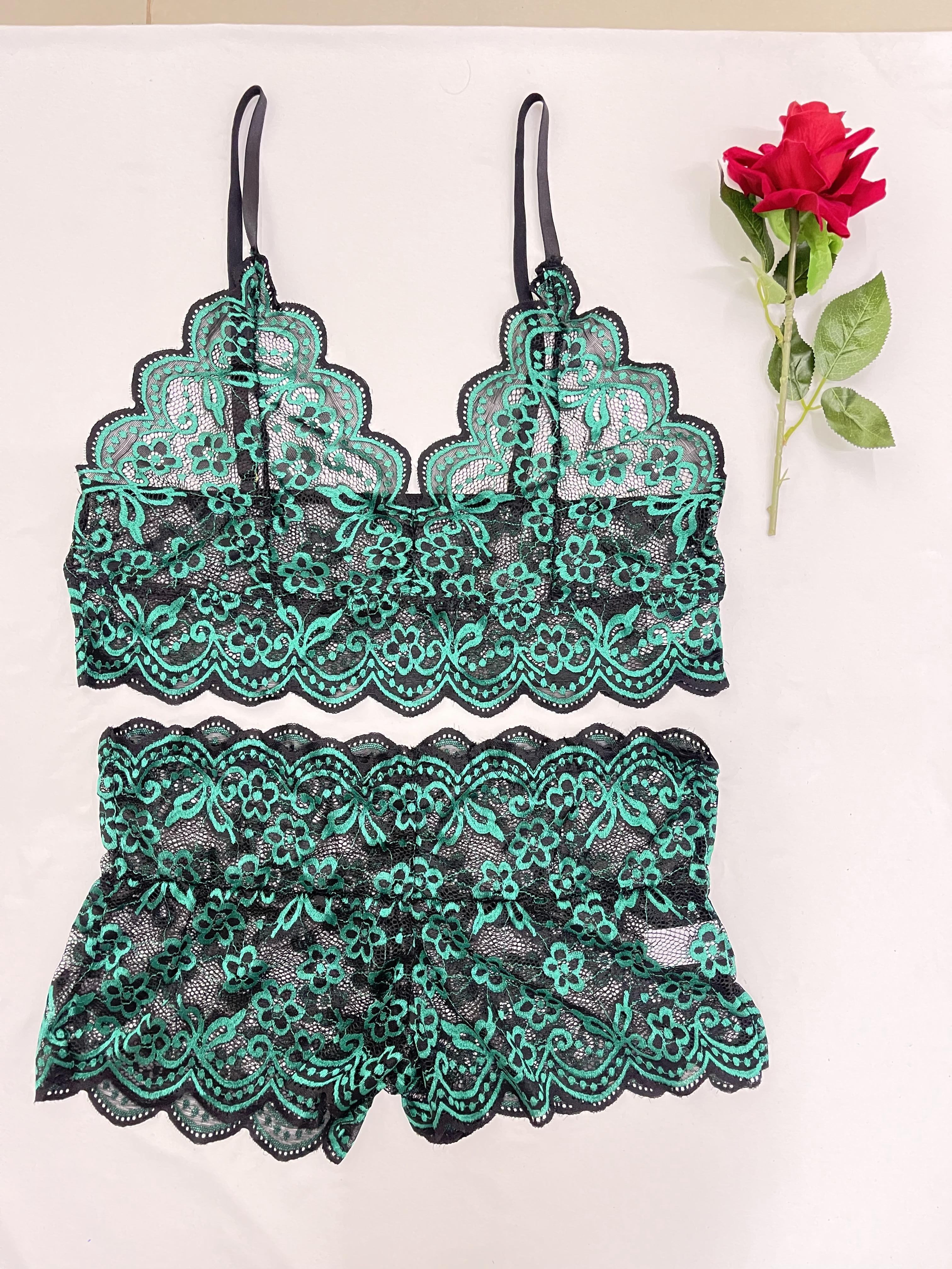 ZYIA, Intimates & Sleepwear, Zyia Spring Blossom Luxe Layered Green  Floral Mesh Sport Bras