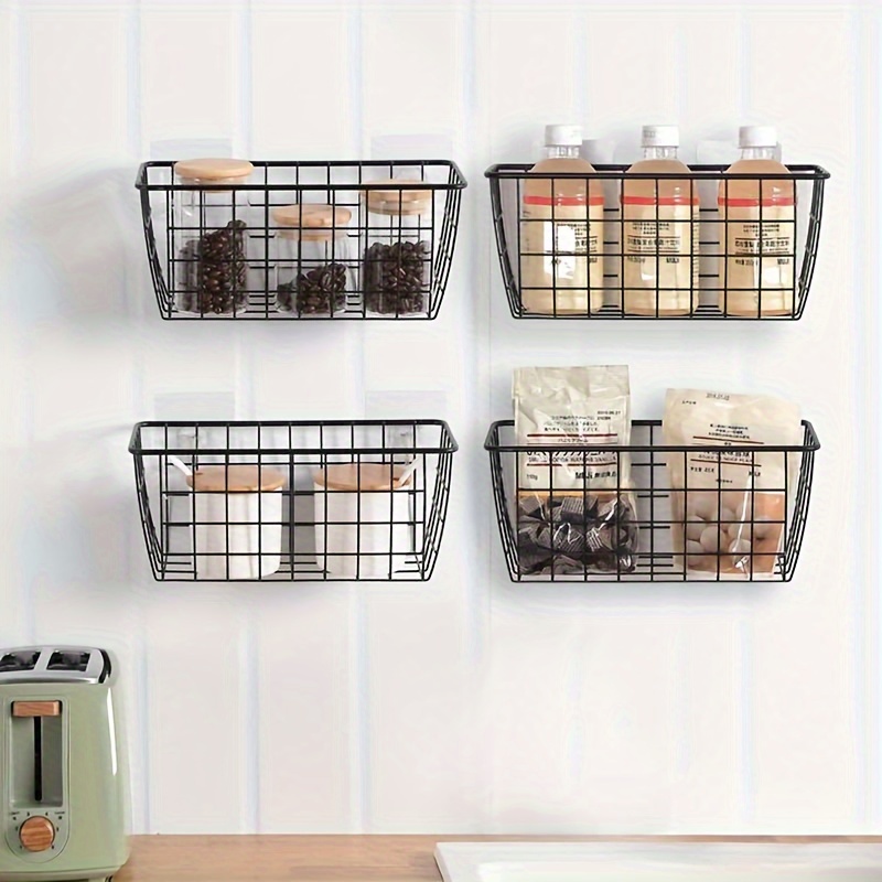 Lavish Home Rustic Double Wire Basket Wall Organizer HW0200217 - The Home  Depot