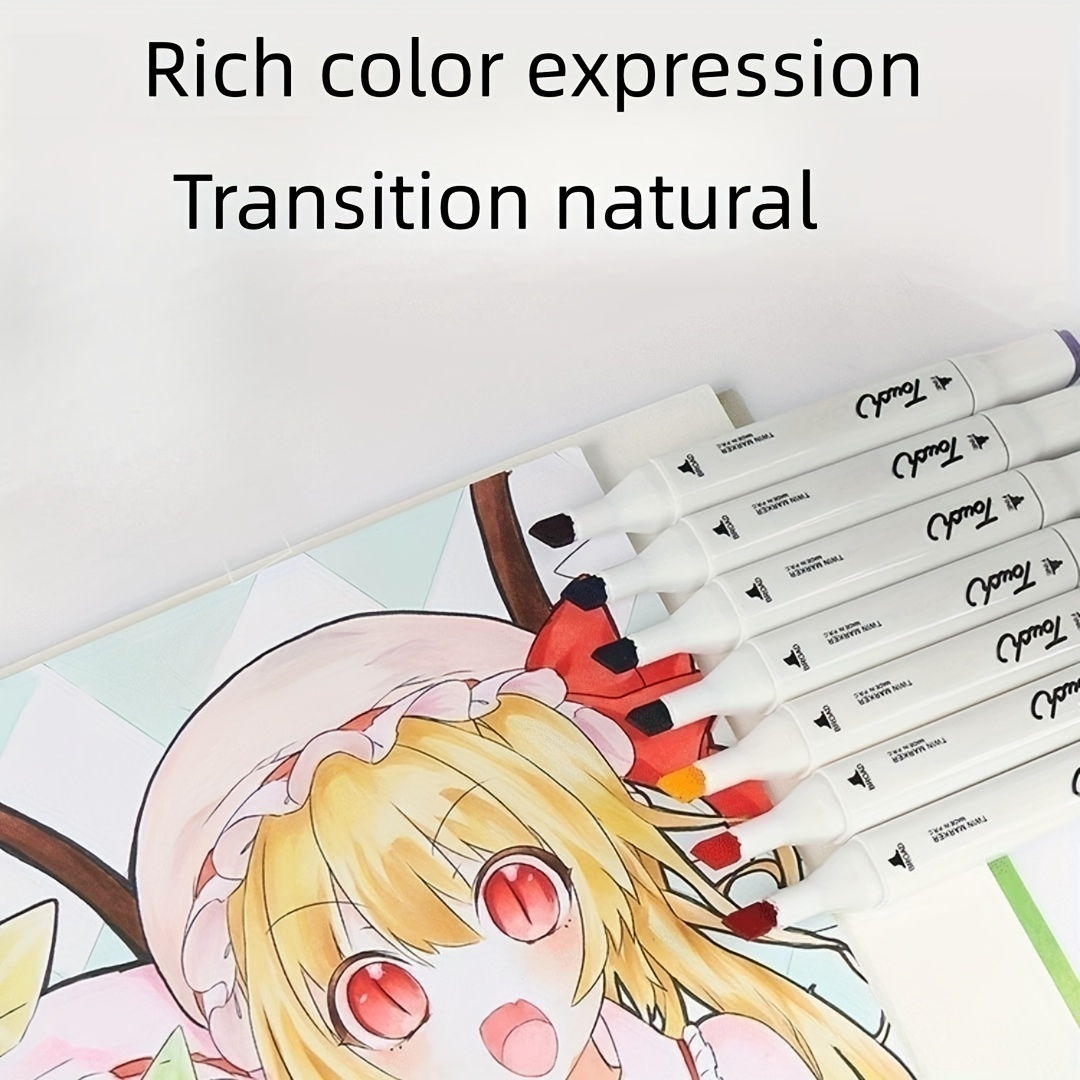 Student Anime Drawing Pen Watercolor Notebook Marker Pen Set - Temu