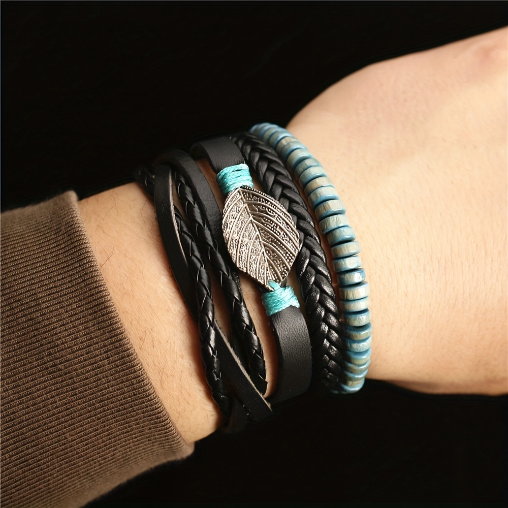 Men's Adjustable Leather Bracelet