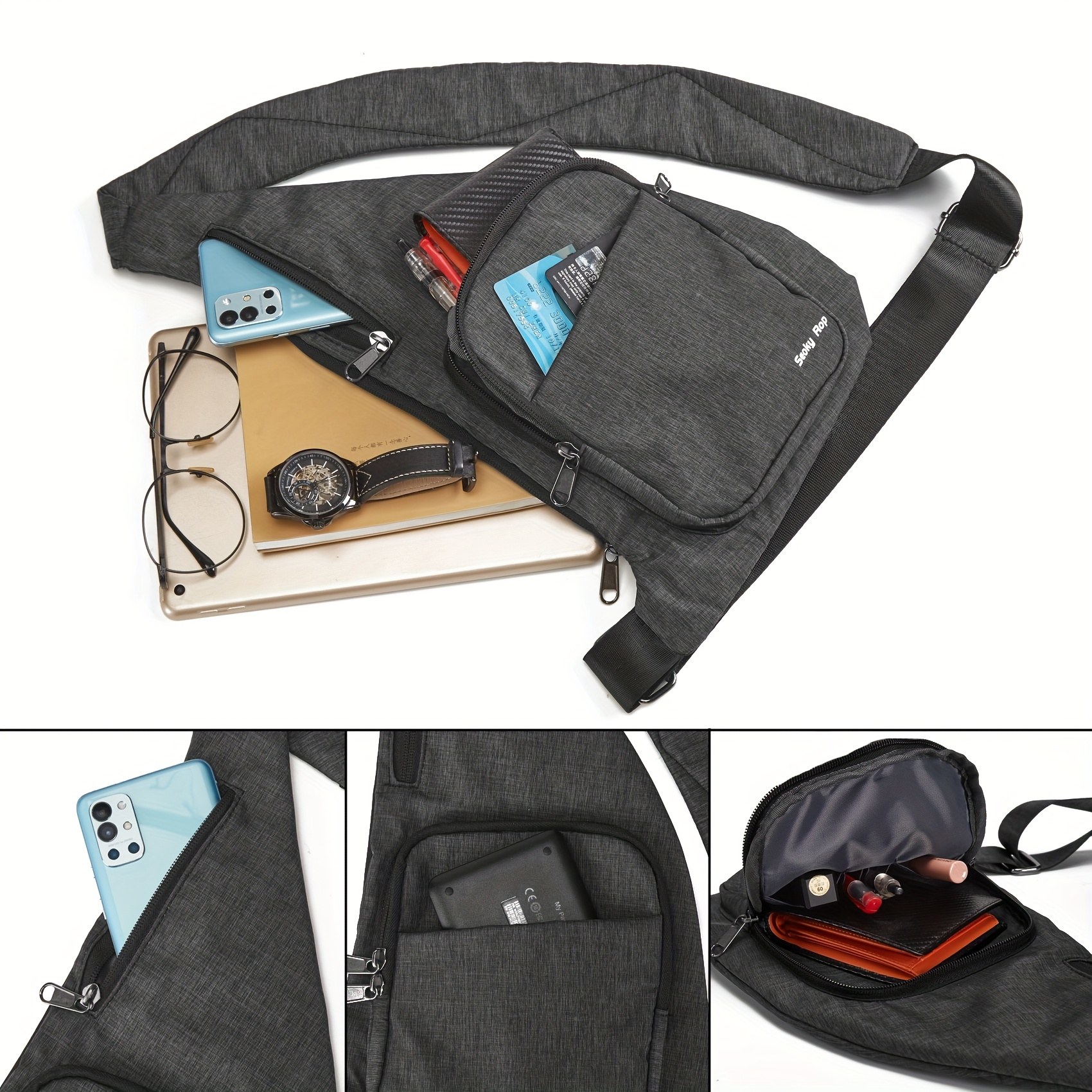 Seoky Rop Men's Sling Bag Lightweight Waterproof