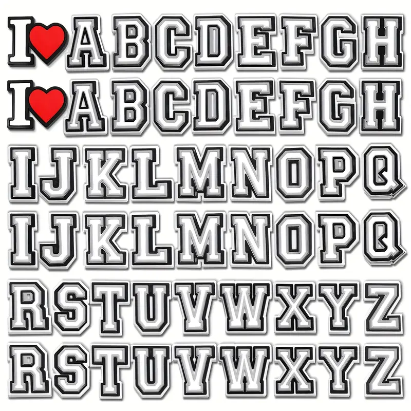 Double Letter Shoe Charms For , Alphabet Gibits Charms With 'i Heart' And  Hashtag Symbols For Sandals Decorations, Letter Croc Charms Pack For Boys  Girls Women Men Gift Party Favors - Temu Japan