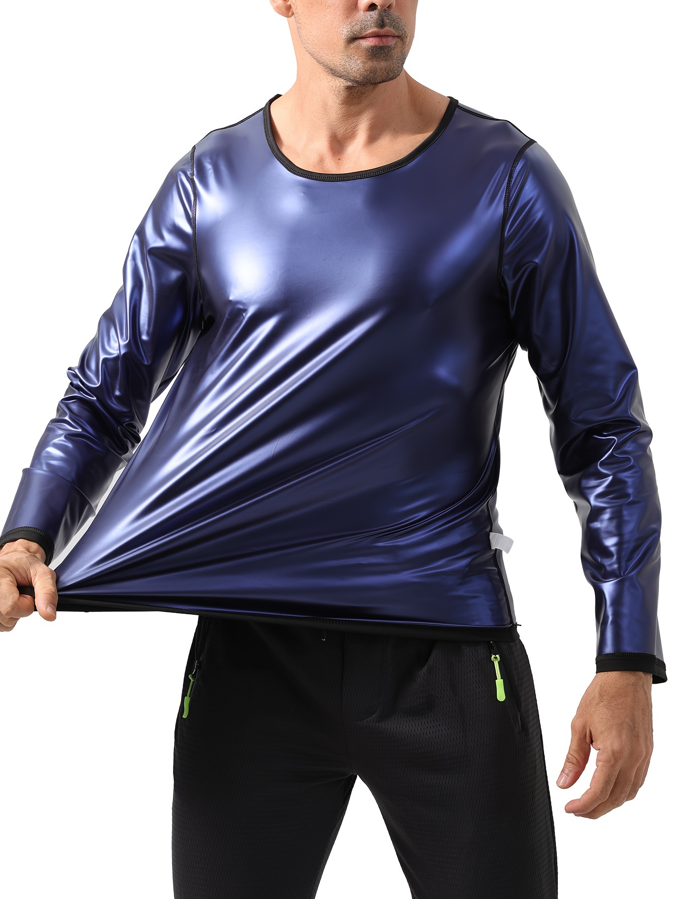 Men's Compression Sweat Sauna T shirt High Stretch Body - Temu