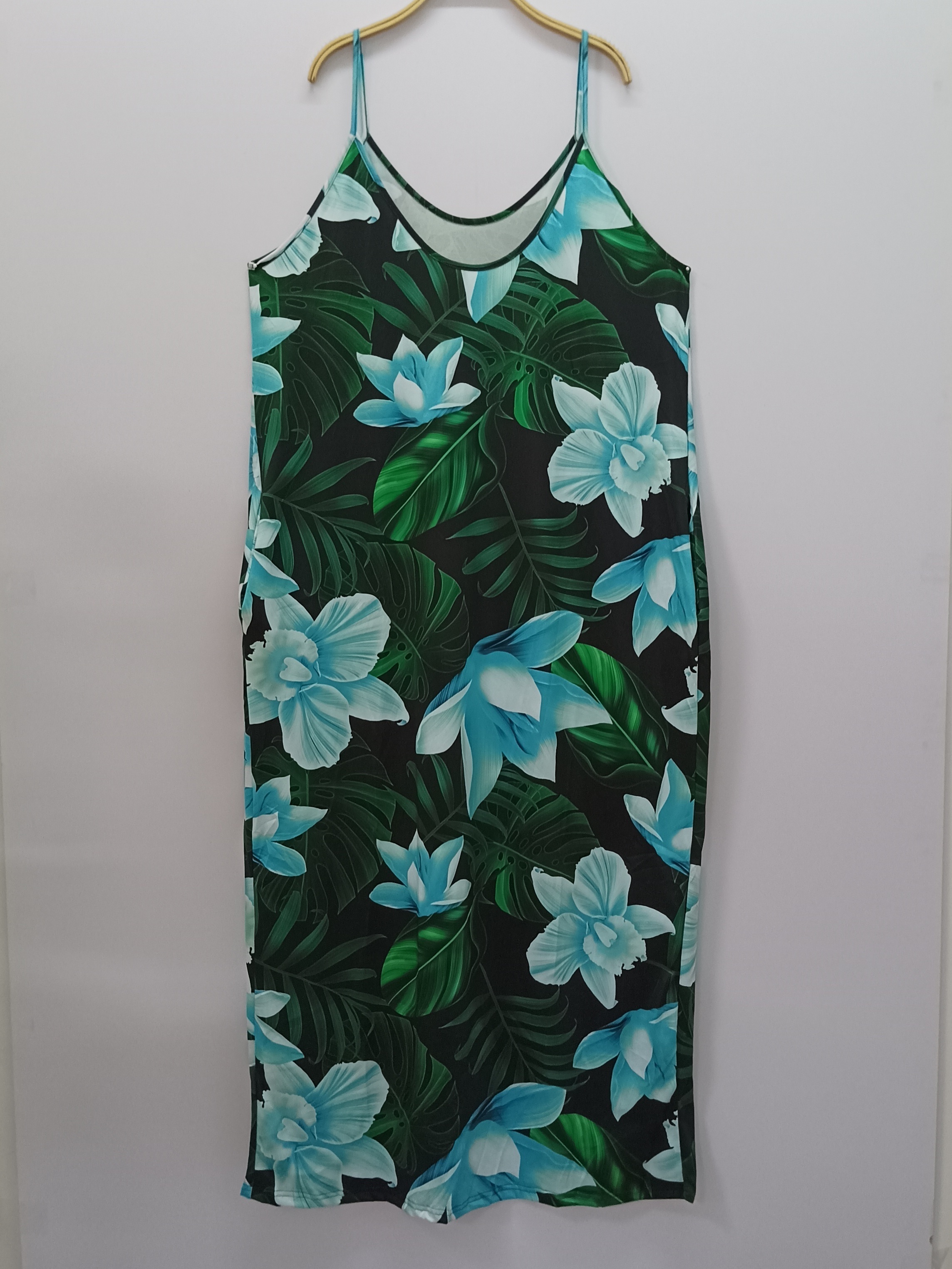 Plus Size Boho Dress Women's Plus Floral Print V Neck High - Temu