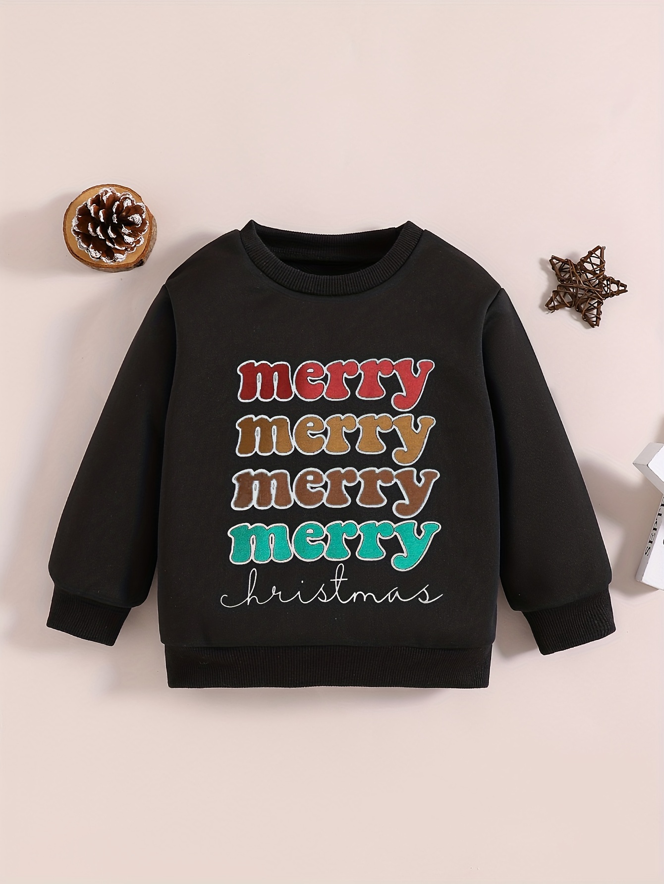 Suéter de punto feo de Navidad para hombre, suéteres de cuello redondo  bordados con alfabeto de Feliz Navidad - Temu