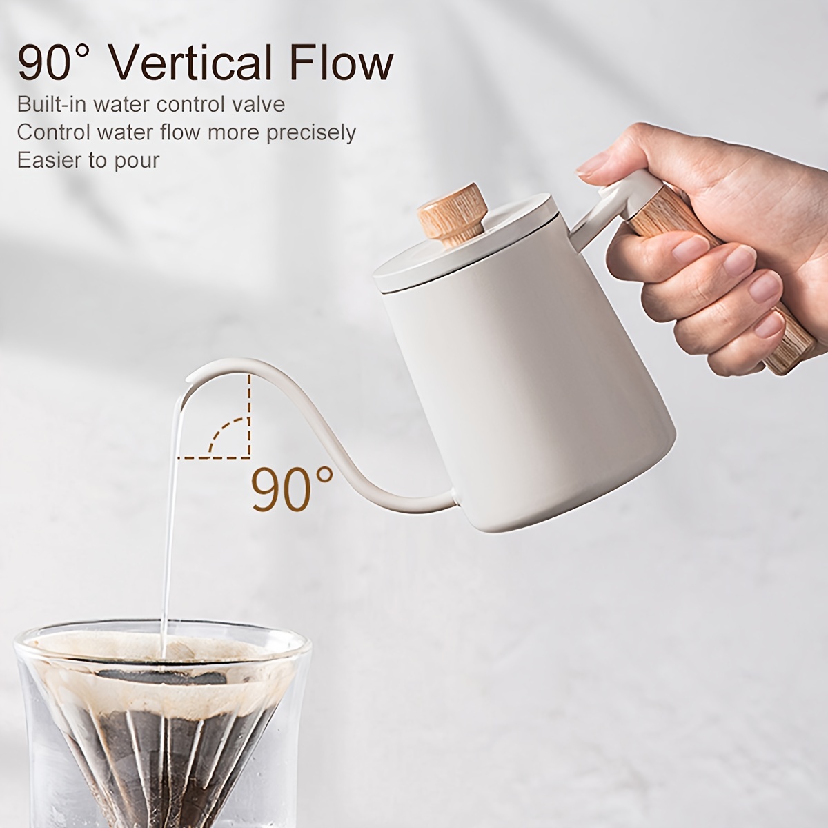 304 Stainless Steel Pour Over Coffee Kettle With Scale Ruler - Temu