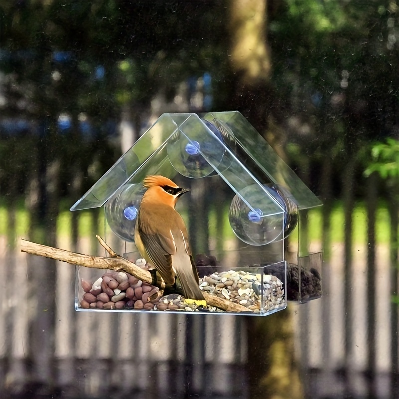 

Clear Acrylic Window Bird Feeder - Perfect For Wild Birds, Easy To Install And Clean