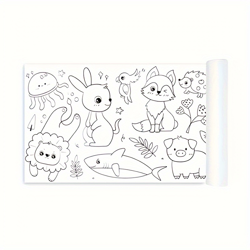 Children's Drawing Coloring Paper Roll DIY Painting Paper for Kids Painting  Toy