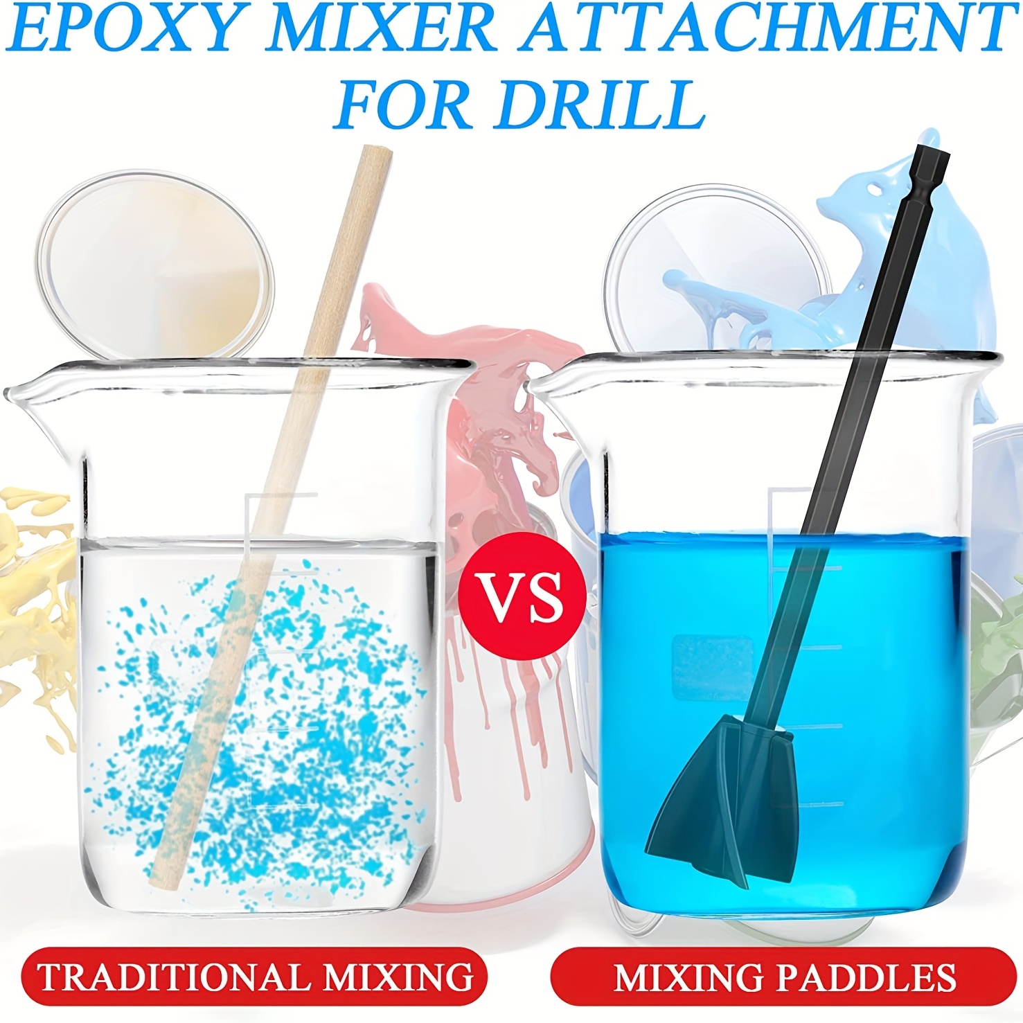 Epoxy Mixer for Resin Handheld Attachment Resin Mixer for Mixing Epoxy Mixer