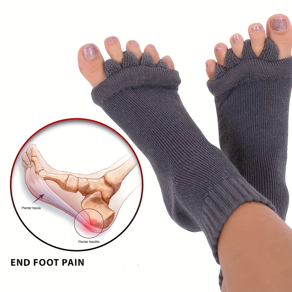 Toeless Yoga Socks Five toe Split Socks Comfy Breathable - Temu