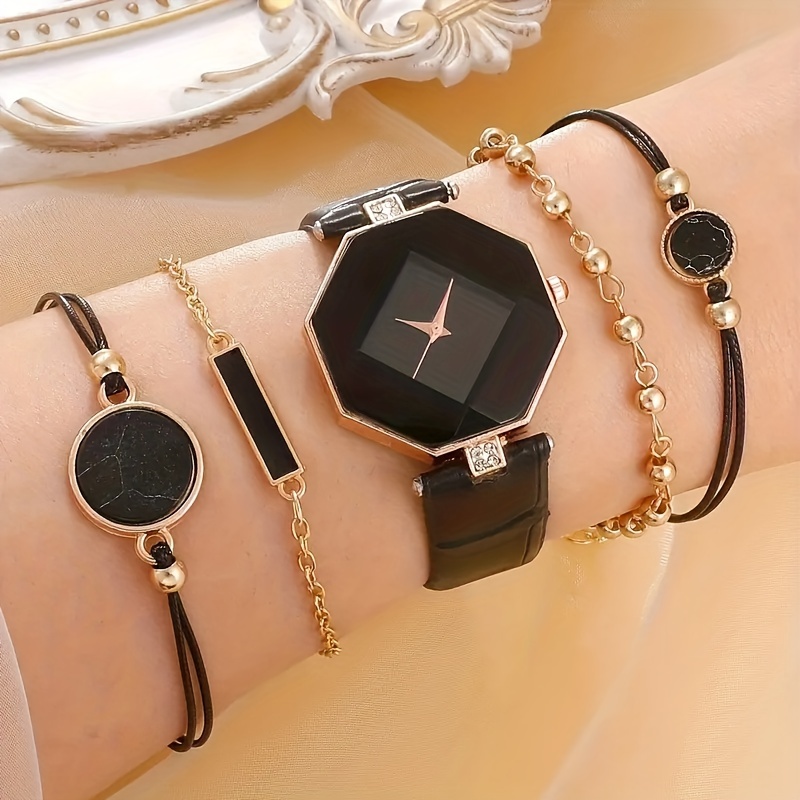 Simple Square Pointer Black Quartz Watch & Accessories, Gift For Friend -  Temu Austria