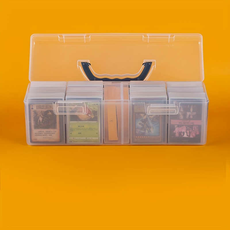 Caja de cartas de juego, 16 piezas de plástico vacío para tarjetas  comerciales, 3.8 x 2.7 x 0.8 pulgadas, contenedores organizadores de  almacenamiento de tarjetas transparentes a presión para tarjetas bancarias,  tarjetas de presentación  