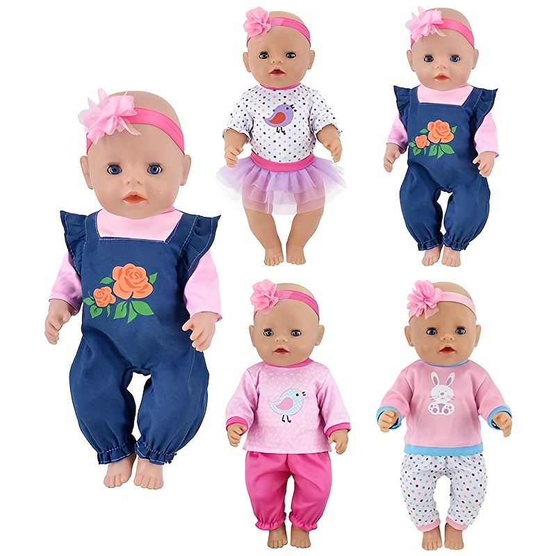 

Doll Clothes 4 Sets Doll Fashion Outfits Fit For 17-18 Inch Girl Doll, 15-17 Inch Baby Dolls