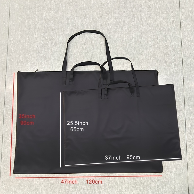 1 шт. Большой чехол для художественного портфолио, с плечевым ремнем, сумка для хранения портфолио художника, портативная водонепроницаемая большая сумка, легкая сумка для хранения (черная)