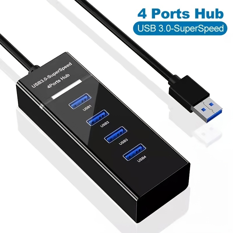 Hub USB 3.0 alimenté, répartiteur de données USB 7 ports