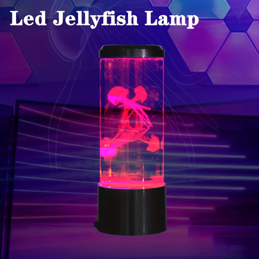 

1pc Color-changing Led Jellyfish Lava Lamp, Variable Atmosphere Light, Artificial Jellyfish Light, Usb Plug-in Night Light, Home Decoration Gift For Boys Girls