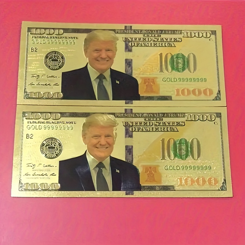 Trump 1000円紙幣記念紙幣コレクションゴールデンプレート100ドル紙幣