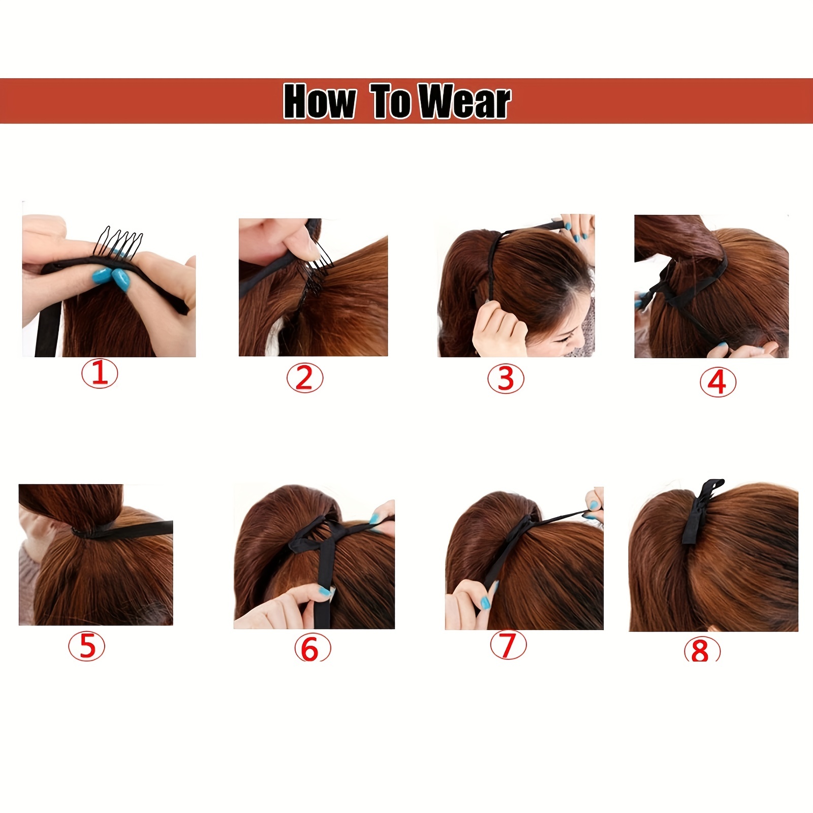 Long Curly Ponytail Extensions Drawstring Hair Accessories for Women