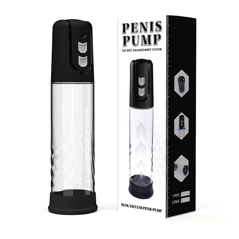 1pc Electric Model Penis Pump Penis Enlargement Device With Scale Penis Trainer Non slip Surface 2 Gears Can Adjust The Pressure Size Penis Stretch