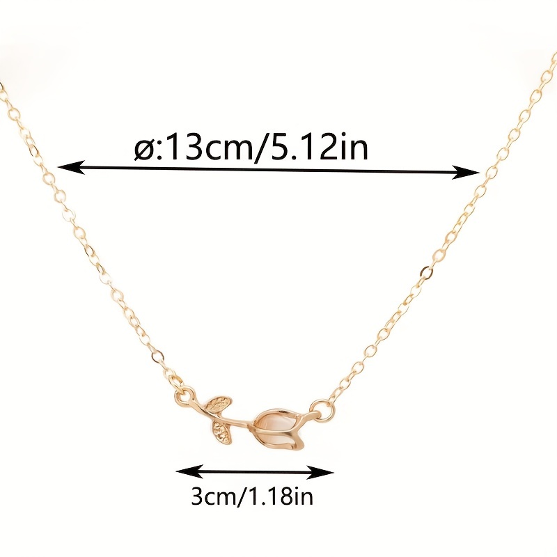 Chalcedony Tulip Necklace, Opal Stone Pendant