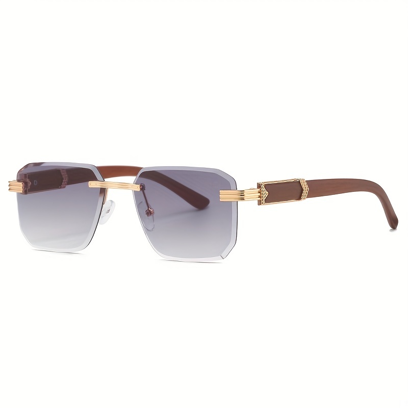 Square Rimless Sunglasses Gradient UV400 Sun Shades