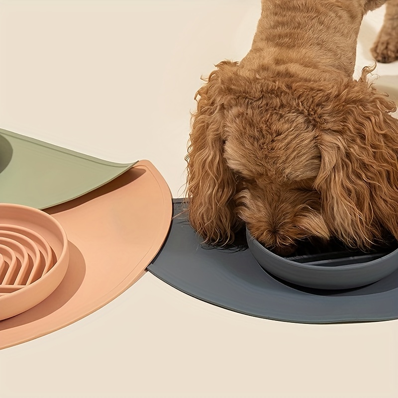 Dog bowl outlet and mat set