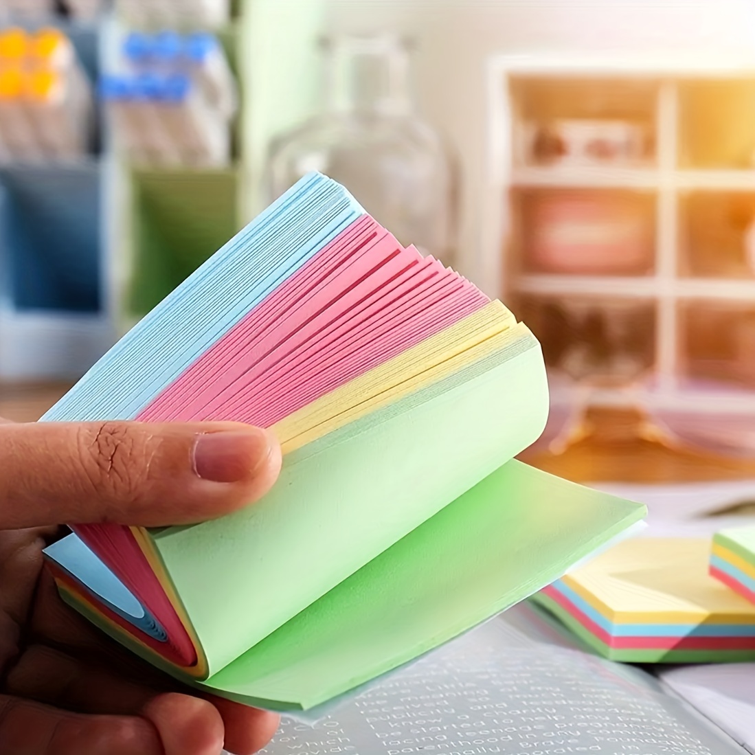 6 Colors Sticky Notes, 3x3 Inches, Bright Colors Self-Sticky Pads, Easy To  Post For Home, Office, Notepads