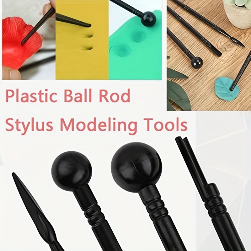 Pottery Tool Kit 18pcs Polymer Clay Tools Modeling Clay Sculpting Tools Kit Ceramics  Tools Trimming Embossing Pattern Smooth Wooden Handles Pottery Tools