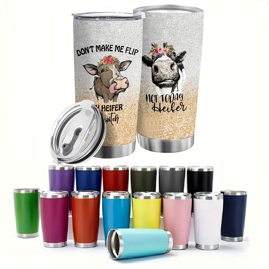 Cow Print Sports Water Bottle 304 Stainless Steel Vacuum - Temu