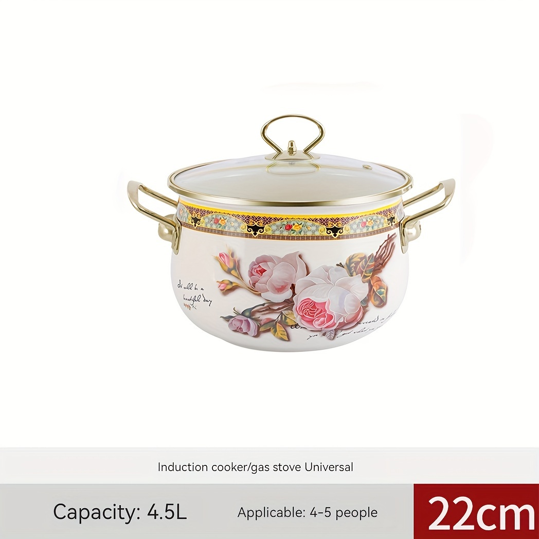 premium enamel soup pot with dual handles high temperature resistant large capacity for   boiling versatile for gas or     home and restaurant kitchens details 16