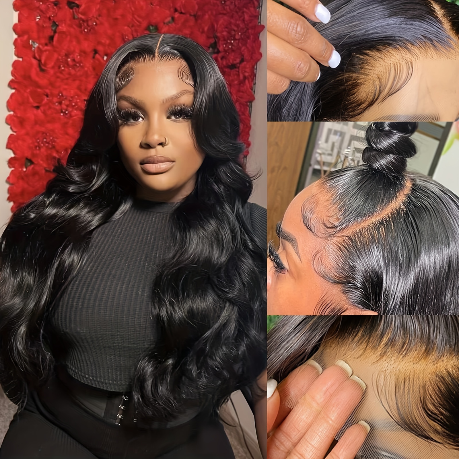 32 Inch Human Hair Wigs for Black Women 13x4 Lace Wigs Body Wave Lace Front  Wigs Human Hair HD Lace Frontal Wigs Human Hair 180% Density Pre Plucked