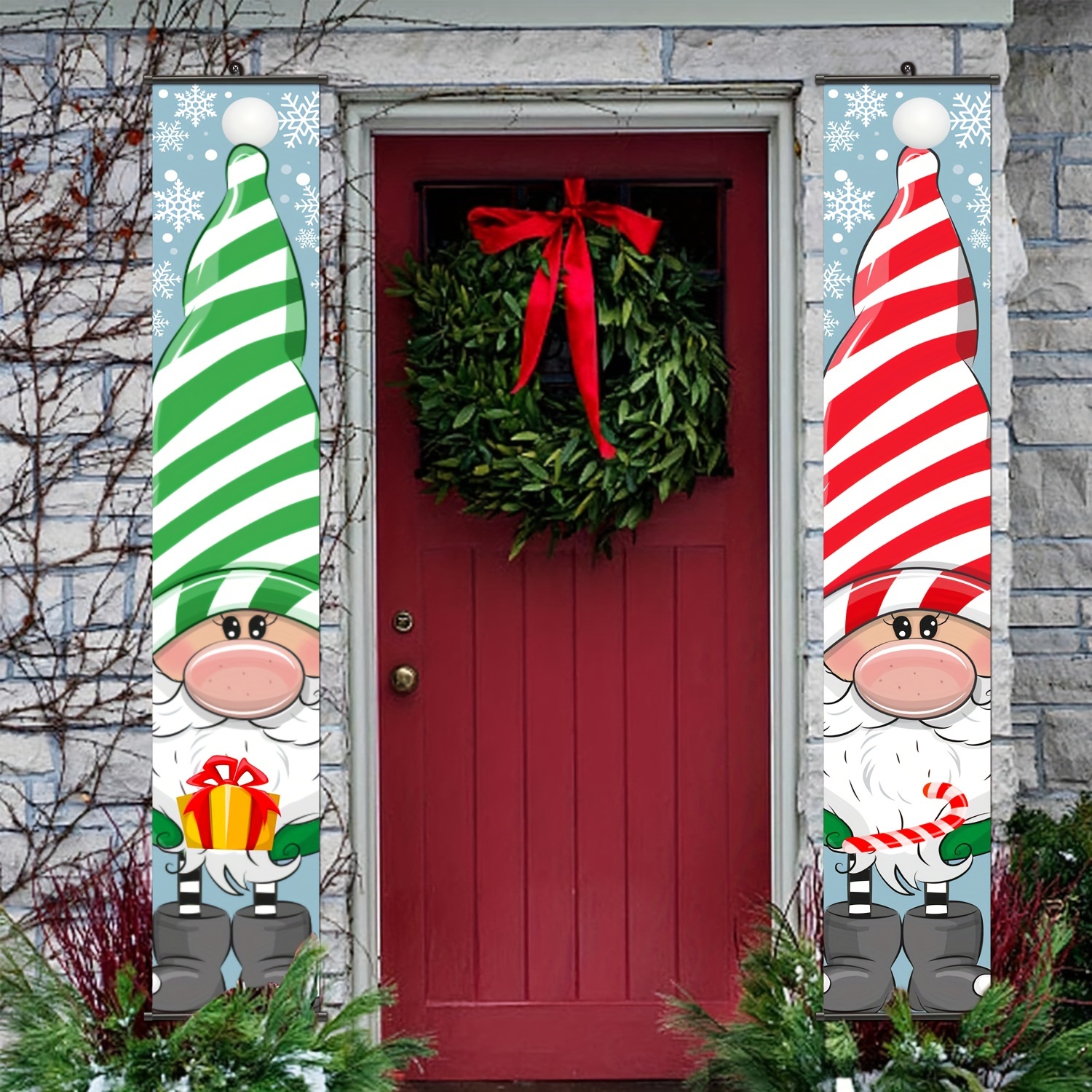 Christmas Outdoor Porch Signs Christmas Hanging Banners - Temu