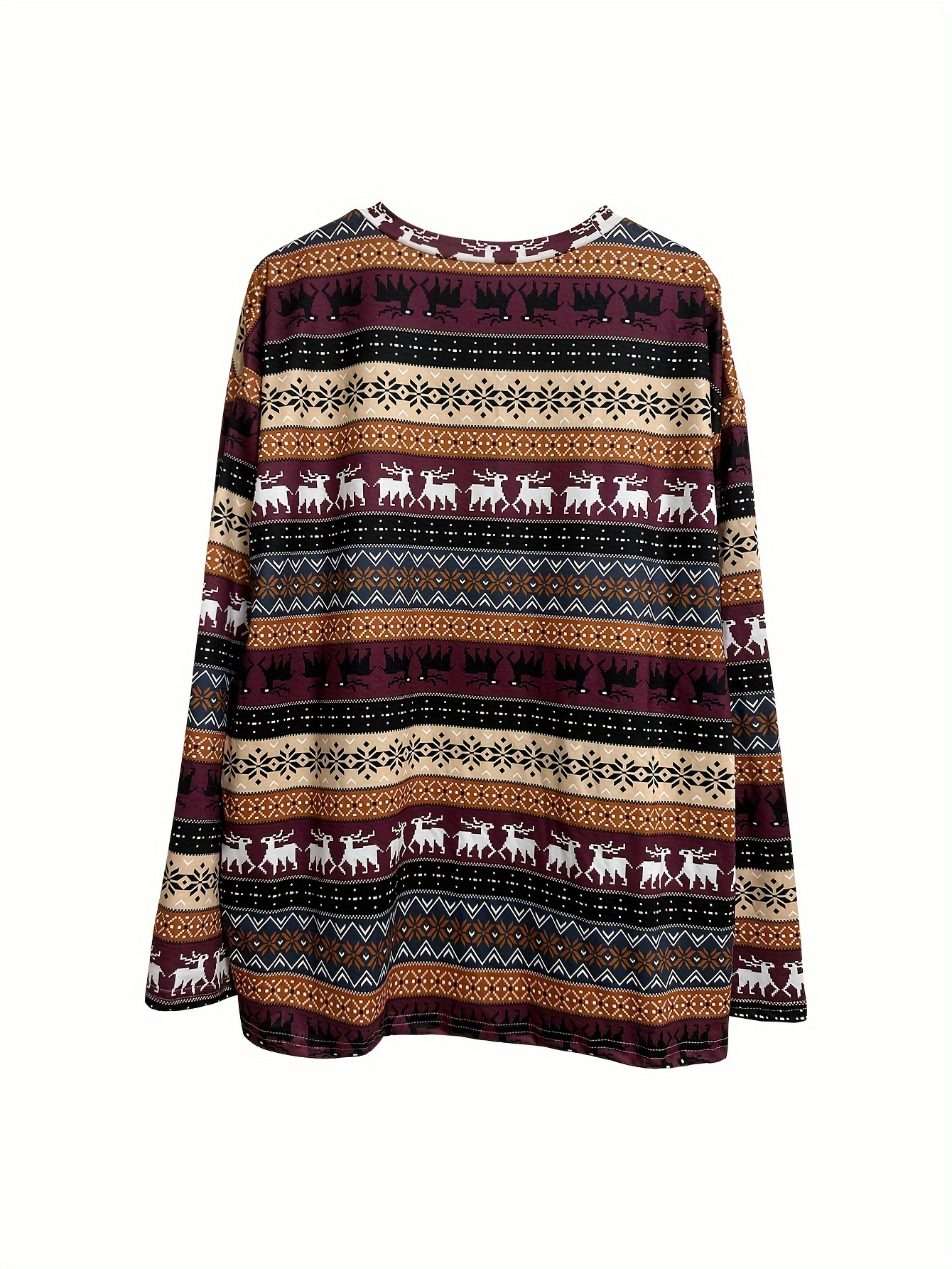Christmas Elk & Snowflake Retro Loungewear Set
