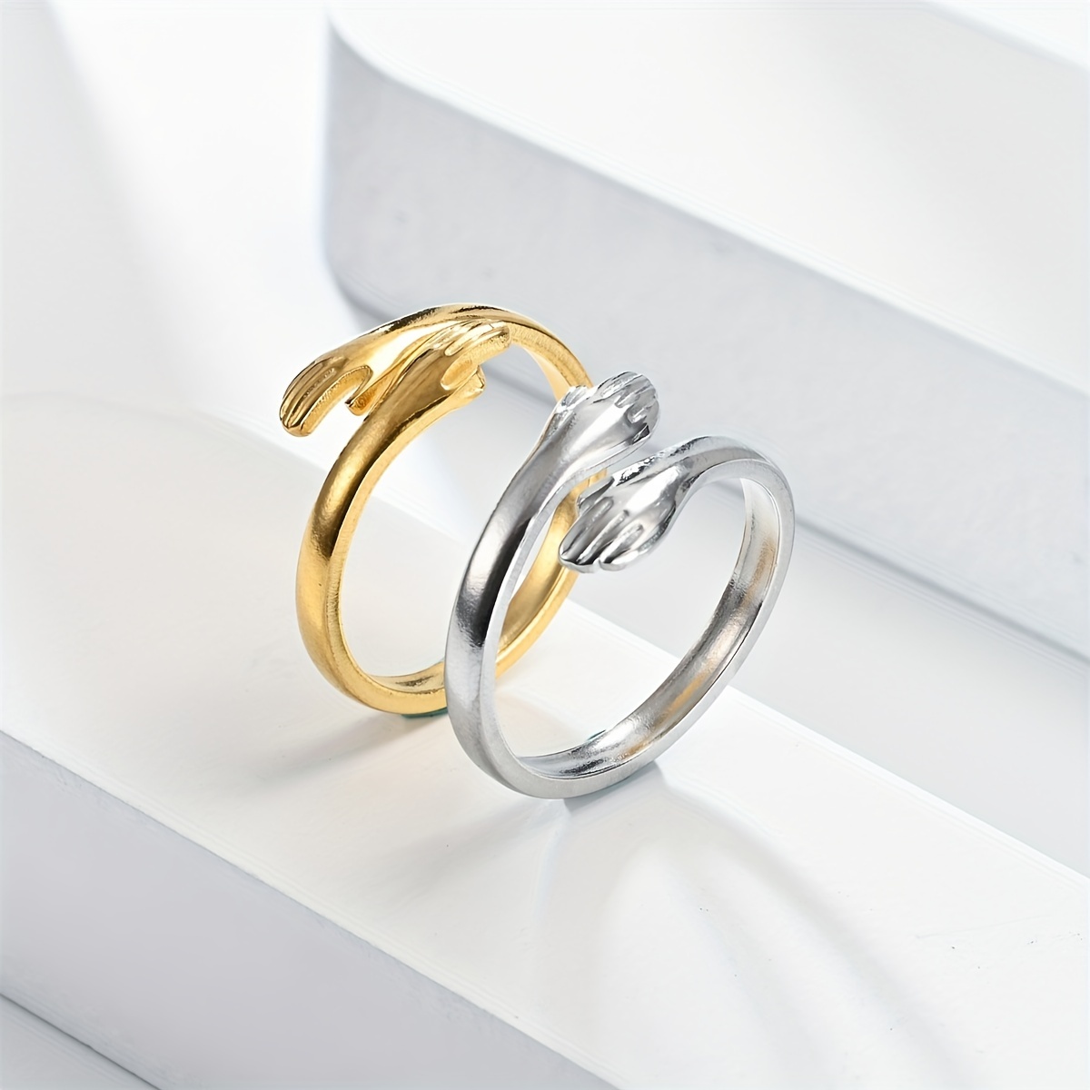 Stainless Steel Hug Ring Decorative Accessories for Men