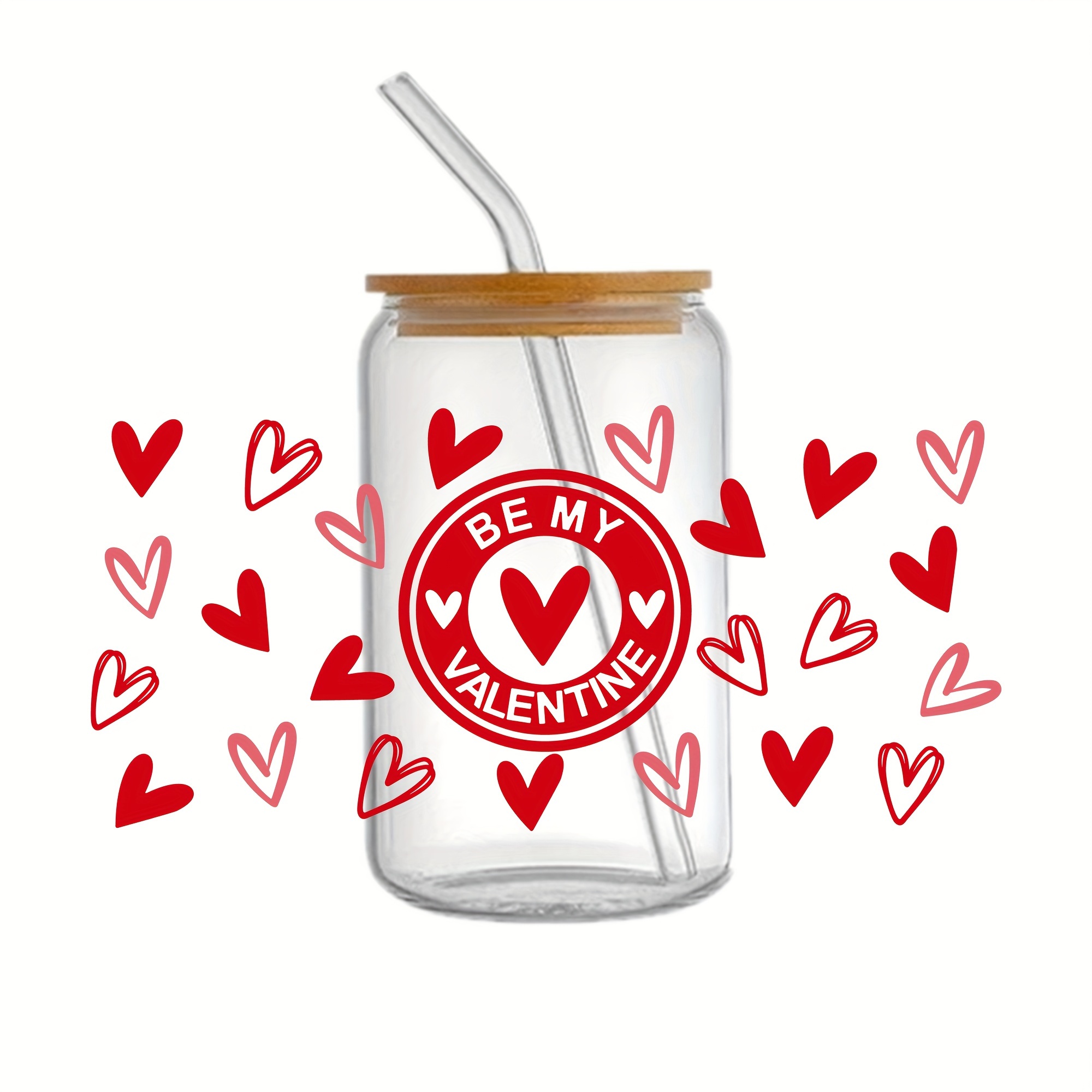 15+NEw Valentine's Day Theme Coffee Design 3d UV DTF Transfer Sticker  Valentine Love UV DTF Cup Wraps Stickers for 16Oz Use - AliExpress