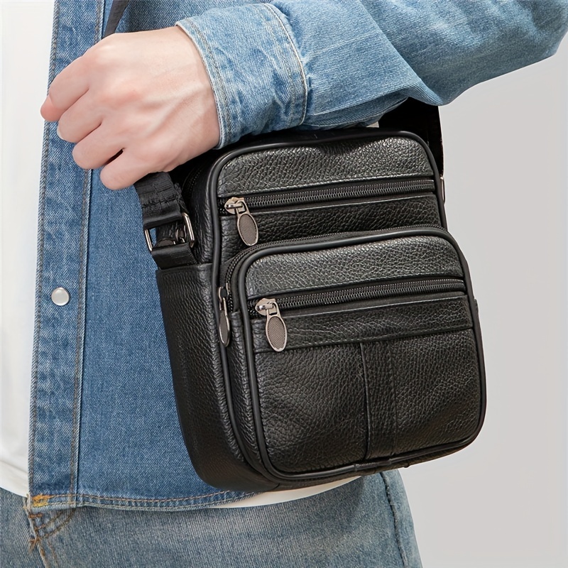 Men's Canvas Shoulder Bag, EEEkit Small Vintage Crossbody Bag with  Adjustable Strap for Work, Business, Travel, Khaki