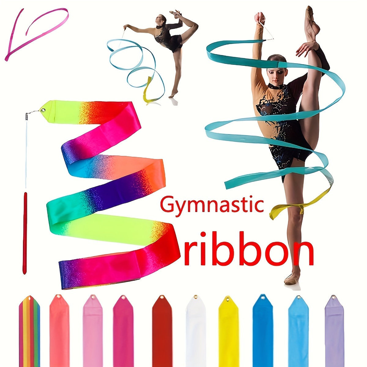 10pcs Gymnastics Ribbons Dance Ribbons Performance Prop Ribbons (Assorted  Color) 