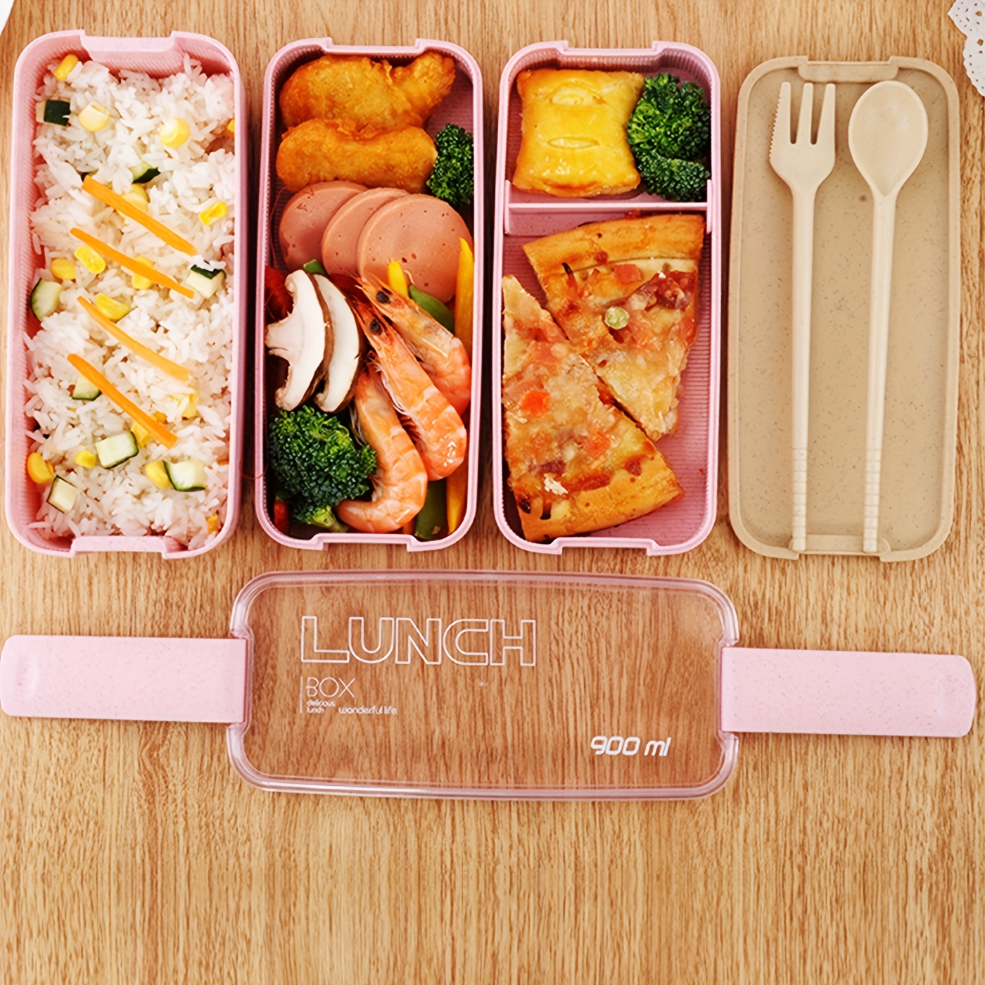 Bento Box Japanese Lunch Box Kit (11 PCS) 3-In-1 Compartment, Adults/Kids  (Green