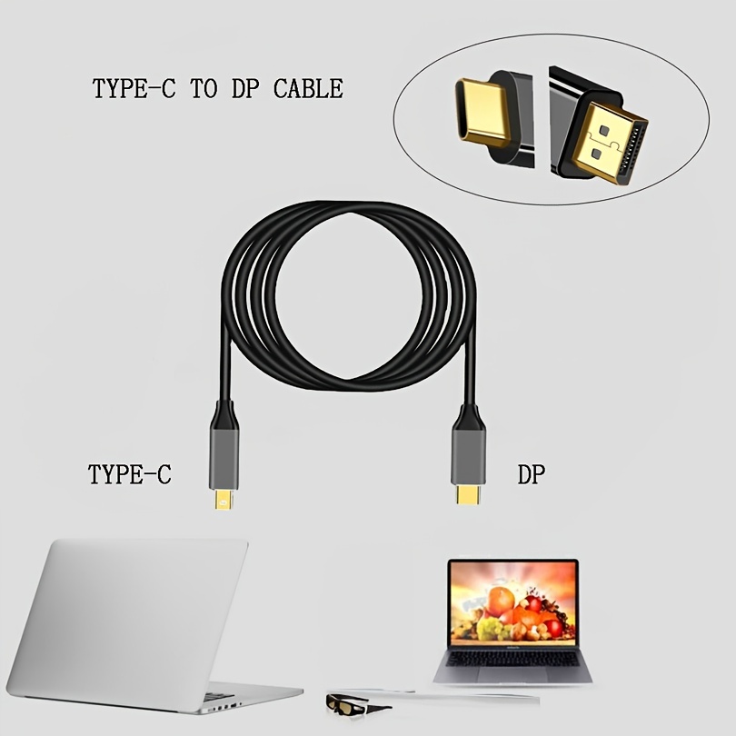 TECHTOBOX Adaptador HDMI a DisplayPort 4K a 60Hz [trenzado, alta velocidad]  HDMI macho a DP hembra Cable convertidor compatible con tarjeta gráfica de