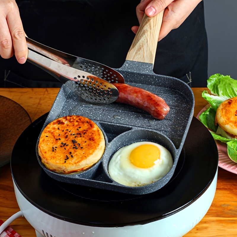 Non-stick 3-in-1 Fried Egg Pot For Breakfast, Hamburger, And Pancakes -  Perfect For Small Kitchens - Temu