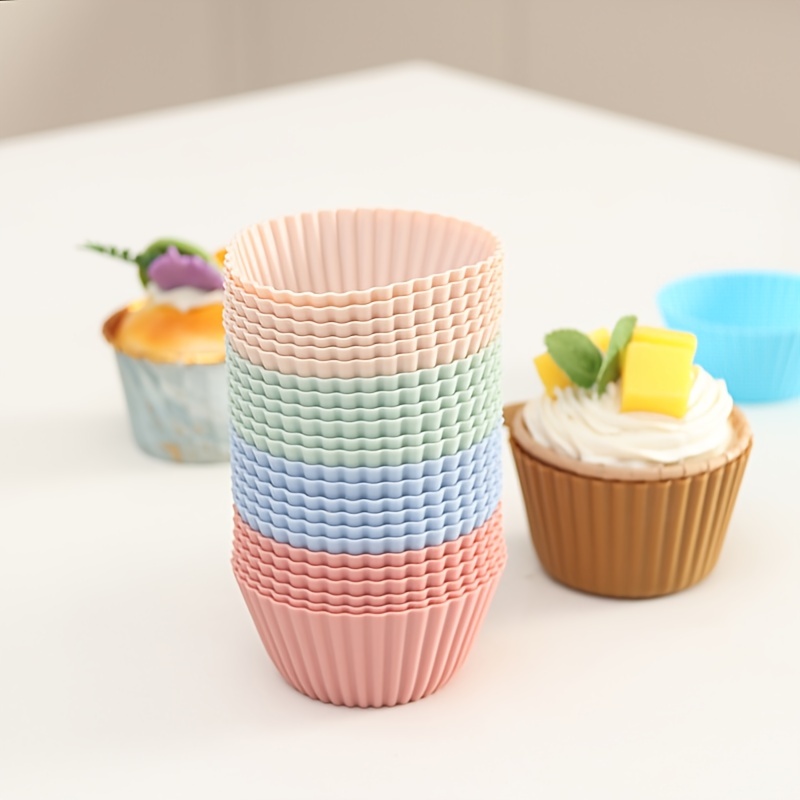 The Silicone Kitchen Reusable Silicone Baking Cups - Non-Toxic BPA Free Dishwasher Safe (12 Pack Regular)