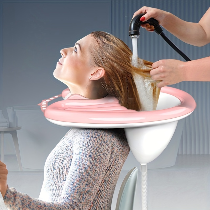 

Inflatable Shampoo Tray Mobile Shampoo Basin With Water Hose To Wash Hair In Bed For The Elderly, Pregnant Women, Disabled For Hotels/retailers
